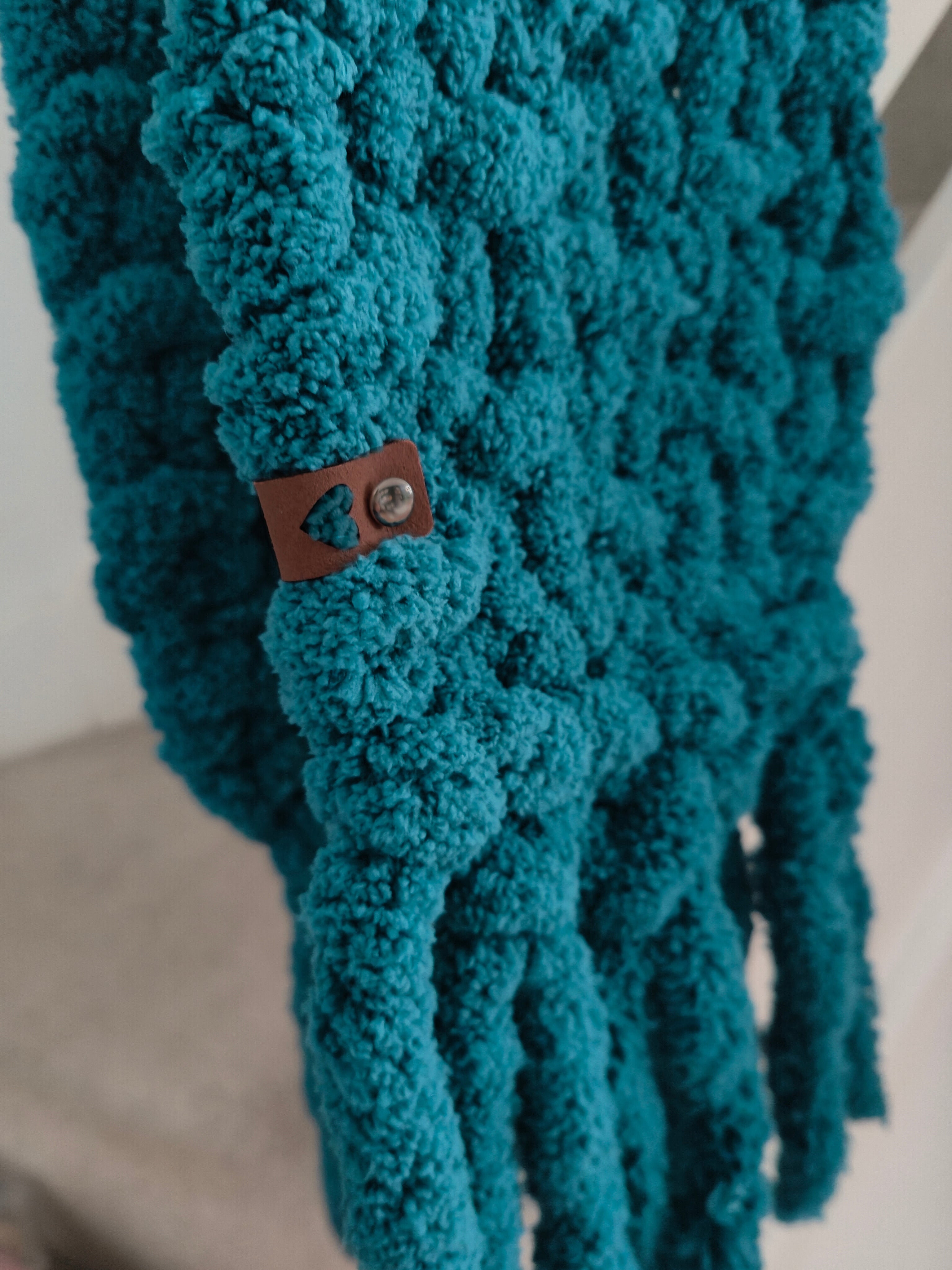 10 pack Faux Leather Heart Tags