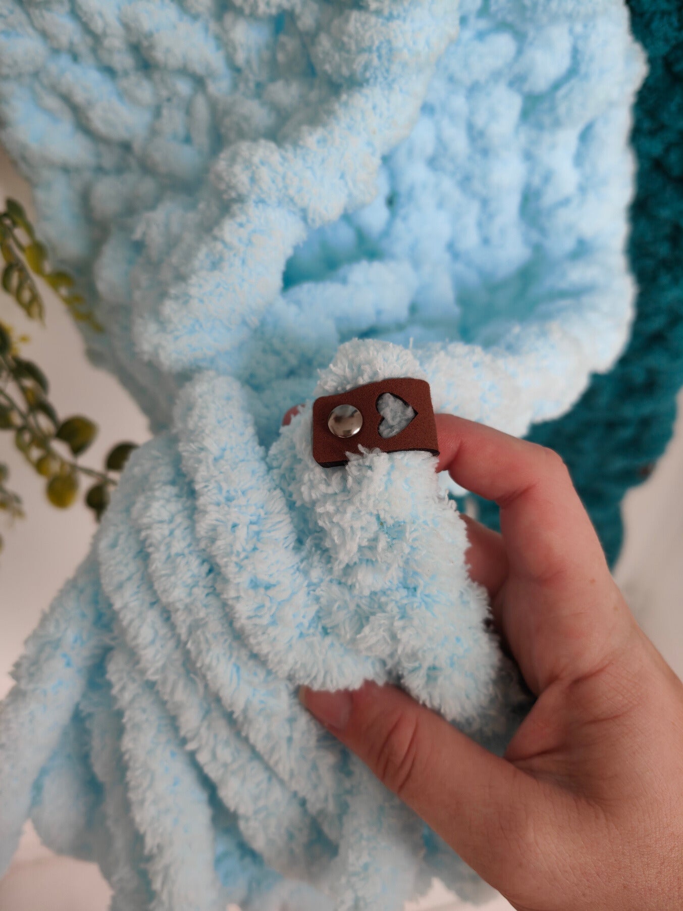 10 pack Faux Leather Heart Tags